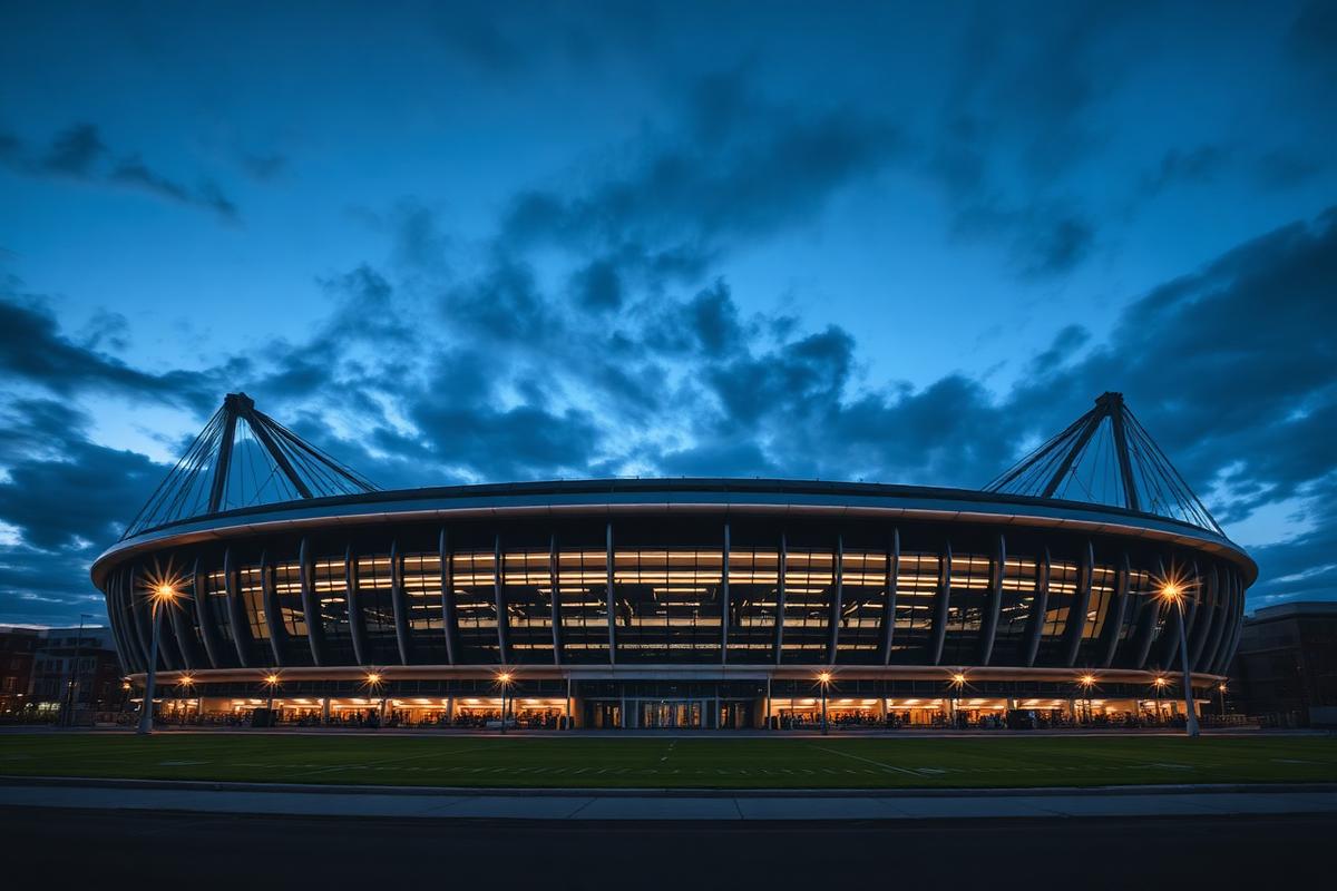 Arriving at the stadium
